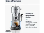 Cafetera express - De'Longhi Dedica EC685.M, 1300 W, 15 bar, Thermoblock, Espresso manual, Función 2 tazas, Metalizado - Imagen 5