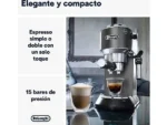 Cafetera express - De'Longhi Dedica EC685.BK, 1300 W, 15 bar, Thermoblock, Espresso manual, Función 2 tazas, Negro - Imagen 2