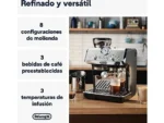 Cafetera express - De'Longhi La Specialista mini Arte EC9155.MB, 1400 W, 15 bar, 1.7 l, Thermoblock, Espresso con molinillo, Metalizado/Negro - Imagen 5