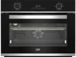 Horno compacto - Beko BBCM13300XC, Multifunción, Parcialmente catalítico, 48 l, 59.4 cm, Integrable, Negro