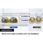 Frigorífico combi - Samsung Smart RB38C605DS9/EF, No Frost, 203 cm, 390l, All Around Cooling, WiFi, Inox - Imagen 4