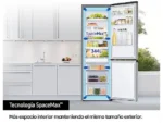 Frigorífico combi - Samsung Smart RB34C602DSA/EF, No Frost, 185.3cm, 344l, Mono Cooling, WiFi, Inox - Imagen 2