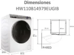 Lavadora secadora - Haier I-Pro Series 7 Plus HWD1BD14979UNGIB, 10kg+6kg, 1400 rpm, Motor Direct Motion, 14 programas, Wi-Fi, Autodosificación, Blanco - Imagen 3