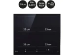 Placa inducción - LG CBIZ2437B, 4 Zonas, 2 Zonas Flex, 59 cm, Cristal Negro - Imagen 4