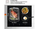 Placa inducción - LG CBIZ2437B, 4 Zonas, 2 Zonas Flex, 59 cm, Cristal Negro - Imagen 6