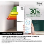 Frigorífico combi - Samsung Smart RB38C605DS9/EF, No Frost, 203 cm, 390l, All Around Cooling, WiFi, Inox - Imagen 8