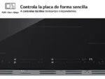 Placa inducción - LG CBIZ3035B, 4 zonas, 2 zonas Flex, 80 cm, Cristal negro - Imagen 3