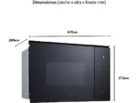 Microondas con grill integrable - LG MGBZ2593F, 900W, 8 niveles, 25 l, Cristal Negro - Imagen 9