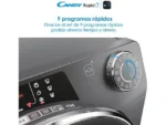 Lavadora carga frontal - Candy RapidÓ RO1484DWMCRT/1-S, 8 kg, 1.400 rpm, Motor Inverter, Wi-Fi, Antracita - Imagen 9