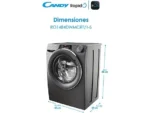 Lavadora carga frontal - Candy RapidÓ RO1484DWMCRT/1-S, 8 kg, 1.400 rpm, Motor Inverter, Wi-Fi, Antracita - Imagen 13