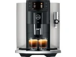 Cafetera superautomática - Jura E8, 15 bar, 1450W, 2 tazas, 17 programas, Pantalla a color, Platino