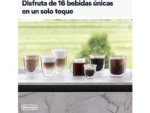 Cafetera superautomática - De'Longhi Rivelia EXAM440.55.G, 1450W, 19 bar, Molinillo integrado, LatteCremaHot, Depósito leche, Táctil, 16 recetas, Gris - Imagen 5