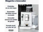 Cafetera superautomática - De'Longhi Rivelia EXAM440.35.W, 1450 W, 19 bar, Molinillo integrado, Espumador leche, Táctil, 4 perfiles, 8 recetas, Blanco - Imagen 2