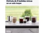 Cafetera superautomática - De'Longhi Rivelia EXAM440.35.W, 1450 W, 19 bar, Molinillo integrado, Espumador leche, Táctil, 4 perfiles, 8 recetas, Blanco - Imagen 5