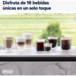 Cafetera superautomática - De'Longhi Rivelia EXAM440.55.BG, 1450W, 19bar, Molinillo integrado,LatteCremaHot, Depósito leche, Táctil, 16 recetas, Beige - Imagen 5