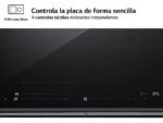 Placa inducción - LG CBIZ2432B, 3 Zonas, 1 Zona Flex, Ancho 59 cm, Cristal Negro - Imagen 5