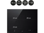 Placa inducción - LG CBIZ2432B, 3 Zonas, 1 Zona Flex, Ancho 59 cm, Cristal Negro - Imagen 6