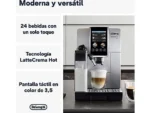 Cafetera superautomática - De'Longhi Dinamica Plus ECAM380.85.SB, 1450W, 15 bar, Molinillo Integrado, Espumador de leche, Táctil, 2 tazas, Inox - Imagen 3