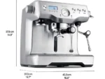 Cafetera express - Sage Dual Boiler SES920BSS4EEU1, 15 bar, 2200 W, 2 Tazas, Pantalla LCD y botones, Acero Inoxidable - Imagen 2