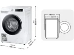 Lavadora carga frontal - Samsung WW90DG6U85LEU3, 9 kg, 1400 rpm, Autodosificación, AI EcoBubble™, AI Wash, Blanco - Imagen 7