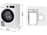 Lavadora carga frontal - Samsung WW11DG5B25AEEC, 11 kg, 1400 rpm, 14 programas, AI EcoBubble™, SmartThings™, Blanco - Imagen 3