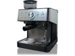 Cafetera express - KOENIC KEM 21524 M, 15 bar, 1650 W, 2 Tazas, Espumador, Botón Grind, Plata