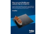 Placa inducción - Beko HII63201FMT, 3 zonas, Zona grande 32 cm, Flexizone, 60 cm, Negro - Imagen 6