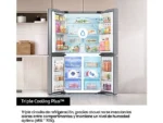 Frigorífico americano - Samsung RF65DG9H0ESREF, Triple Cooling, 183 cm, 636l, Dispensador de agua, Inox - Imagen 6