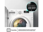 Lavadora secadora integrable - Hisense WD3M841BWIES , 8 kg /6 kg, 19 programas, Lavado Secado 1h, Inverter, Sin Panelar - Imagen 2