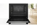 Horno - Bosch HBA574ES3, Multifunción, Pirolítico, 71 l, 59.4 cm, HotAir 3D, Asistente de limpieza con agua, Inox - Imagen 3