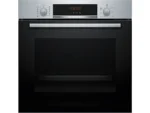 Horno - Bosch HBA574ES3, Multifunción, Pirolítico, 71 l, 59.4 cm, HotAir 3D, Asistente de limpieza con agua, Inox