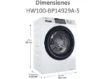 Lavadora carga frontal - Haier I-Pro Series 1 HW100-BP14929A-S, 10 kg, 1400 rpm, Motor Inverter, Antibacterias, Blanco - Imagen 3