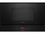 Microondas integrable - Bosch BFL7221B1, Serie 8, 900 W, 5 niveles, Asistente de limpieza con agua, Función Microondas Boost, 21 l, Negro