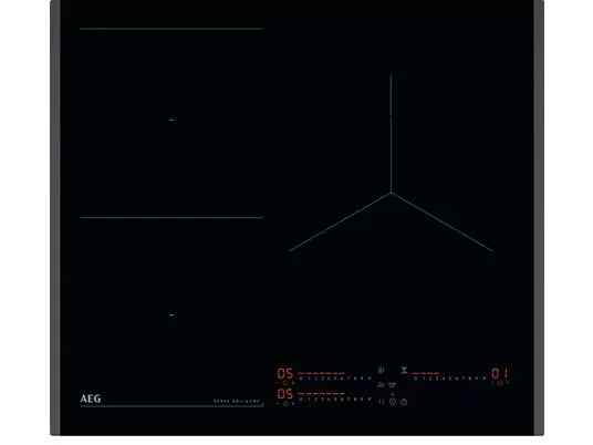 ASSET_MMS_145835663.webp Placa inducción - AEG TI63IQ30FB, 3 zonas, Zona grande 28 cm, Función Puente, 59 cm, Negro - Imagen 1