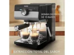 Cafetera express - Krups XP384E Authentic, 15 bares, Depósito 2 L, Boquilla de acero inoxidable, Cápsulas ESE, Inox - Imagen 2