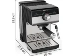 Cafetera express - Krups XP384E Authentic, 15 bares, Depósito 2 L, Boquilla de acero inoxidable, Cápsulas ESE, Inox - Imagen 7