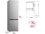 Frigorífico combi - LG GBV3200DPY, Total no Frost, 203 cm, 387 L, DoorCooling+™, FRESHConverter™, Inox antihuellas - Imagen 4
