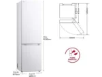 Frigorífico combi - LG GBV5240CSW, Total No Frost, 203 cm, 387 L, DoorCooling+™, FRESHConverter™, Blanco - Imagen 3