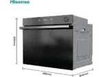 Horno a vapor - Hisense BSA66346PBG, Multifunción, Pirolítico, 77 l, WiFi, Cocción simultánea, Modo Air Fry, 56.4 cm, Negro - Imagen 10