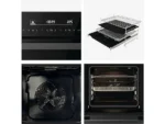 Horno - Hisense BSA66346ADBG, Multifunción, Hidrolítico, 77 l, 59.5 cm, WiFi, Doble Grill, Air Fry, Negro - Imagen 5