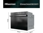 Horno - Hisense BSA66346ADBG, Multifunción, Hidrolítico, 77 l, 59.5 cm, WiFi, Doble Grill, Air Fry, Negro - Imagen 8