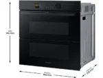 Horno a vapor - Samsung NV7B6795JAK/U1 Dual Cook Steam™, Multifunción, Pirolítico, 76 l, 59.5 cm, WiFi, Puerta Fléxible, Negro - Imagen 9