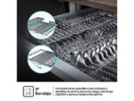 Lavavajillas integrable - Hisense HV673A65, 16 servicios, 7 programas, 59.8 cm, Tercera Bandejea, Wi Fi, Sin Panelar - Imagen 11