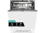 Lavavajillas integrable - Hisense HV673A65, 16 servicios, 7 programas, 59.8 cm, Tercera Bandejea, Wi Fi, Sin Panelar
