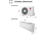 Aire acondicionado Split 1 x 1 - LG PLUSWF09X, 2150 fg/h, Gold Fin™, Tecnología Replace, Wi-Fi, Blanco - Imagen 3