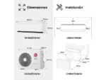 Aire acondicionado Split 1 x 1 - LG MAGNA09MX, 2150 fgh, WiFi, Freeze Cleaning, Blanco - Imagen 3