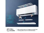 Aire acondicionado Split 1 x 1 - Hisense Uni Pure HB35, 3000 fg/h, Wi-Fi, Filtro Hi Nano, IA Smart, Blanco - Imagen 7