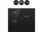Placa inducción - LG CI5Z2421BN, 3 zonas, Zona grande de 32 cm, Stop&Go, ThinQ™, Negro - Imagen 8