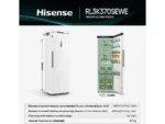 Frigorífico una puerta - Hisense RL3K370SEWE, No Frost, 185.6 cm, 372 l, Kitchen Fit, Wi Fi, Blanco - Imagen 2