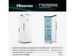 Congelador vertical - Hisense FT3K310SEWE, 312 l, 185.6 cm, Kitchen Fit, Wi Fi, Blanco - Imagen 6